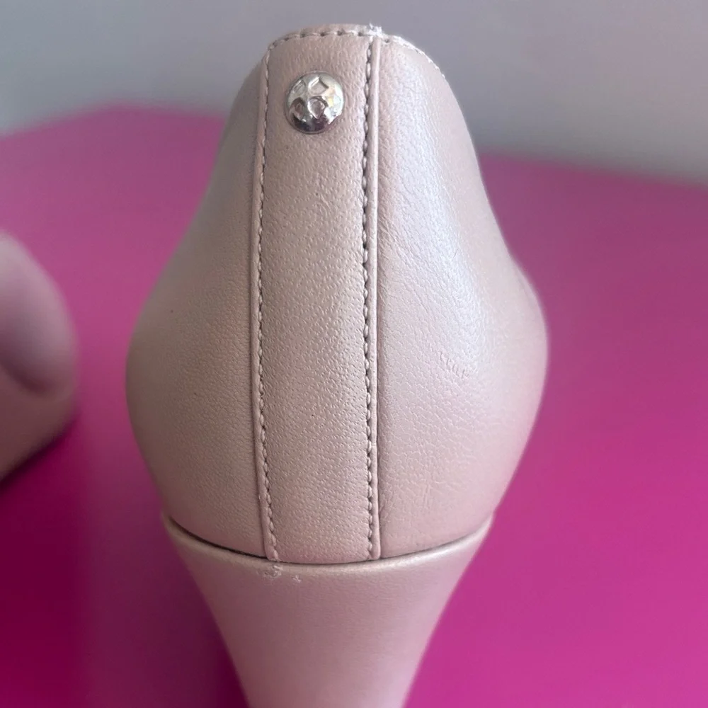 NATURALIZER Nude Color Peep-Toe Wedges - Picture 5 of 10